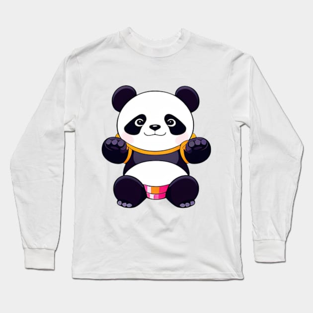 Panda Long Sleeve T-Shirt by IDesign23